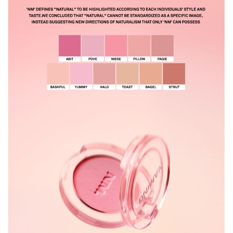 พร้อมส่ง สีใหม่ Pink Obsessed NAMING FLUFFY POWDER BLUSH 3.2g Halo Abit Niese Pove Pillow