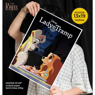 Lady and the Tramp Poster โปสเตอร์ภาพพิมพ์ดิจิตอล ทรามวัยกับเจ้าตูบ Animation สุดคลาสสิก