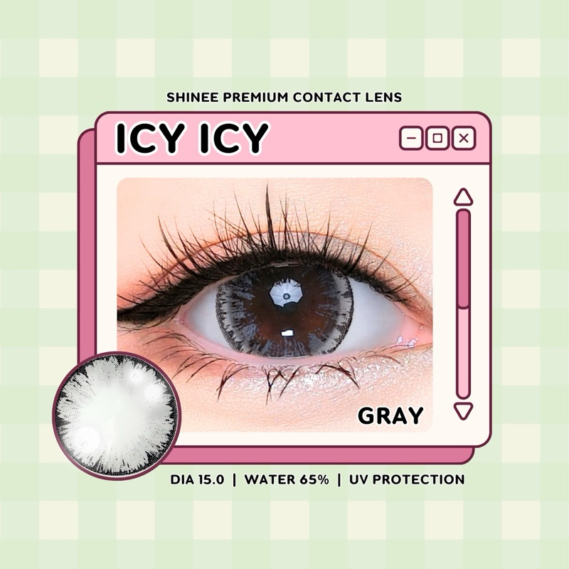 คอนแทคเลนส์ อมน้ำ65%💦 Shinee ลายเกล็ดน้ำแข็ง 🫧 Icy Icy 🫧(ตาโต)กรองแสง ถนอมดวงตา สินค้าของแท้จากแบรนด์ ผลิตที่เกาหลี 🇰🇷 - รูปที่ 5