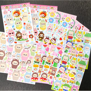 สติ๊กเกอร์ PVC ไดคัท กันน้ำ ลอกแล้วไม่ทิ้งคราบกาว สีชัด ติดทนนาน ขนาด A6 ลายการ์ตูนใหม่