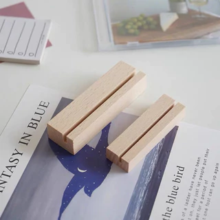 OurHome [พร้อมส่ง] แท่นโชว์การ์ด Wooden card display stand ตกแต่งโต๊ะ คลิปภาพ ของตกแต่งบ้านที่เรียบง่ายและน่ารัก