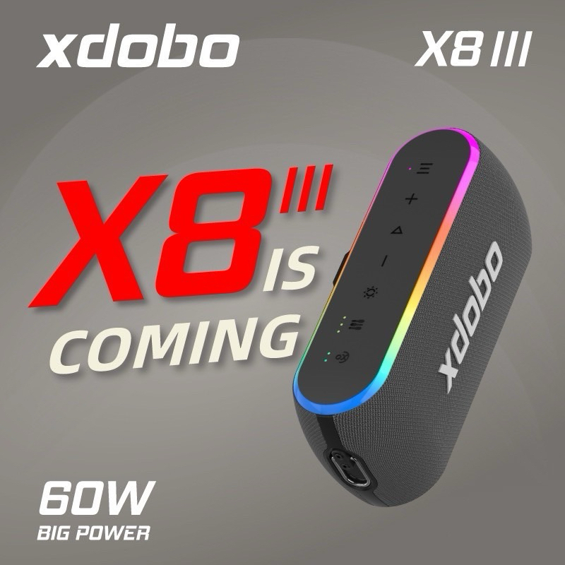 SY XDOBO X8iii  60W ลำโพงบลูทู ธ Nirkabel เบสลึก TWS โหมดลำโพง IPX7 กันน้ำ RGB ลำโพง ของแท้100%