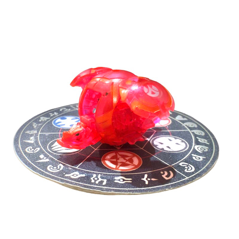 Bakugan B2 BakuNeon Translucent Pyrus SAURUS Rare #บาคุกัน