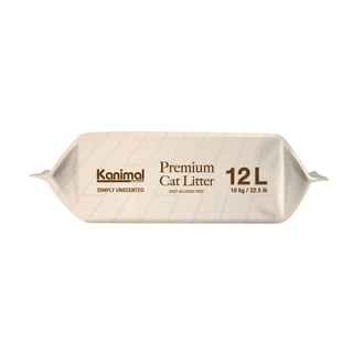 Kanimal Mineral Cat Litter ทรายแมวธรรมชาติ สูตร Dust-Allergenic เหมาะสำหรับบ้านที่แพ้ฝุ่น 12ลิตร