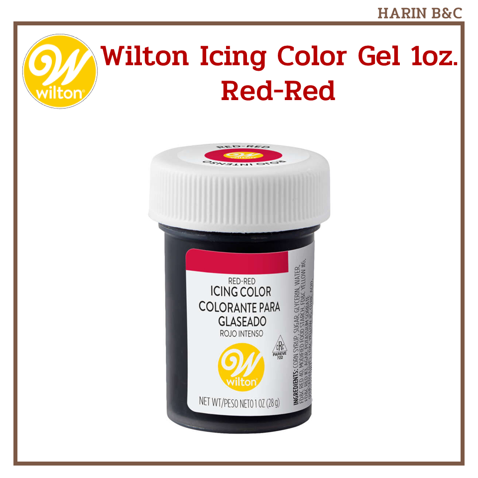 สีเจล สีแดง ตราวิลตัน 1ออนซ์ (28กรัม) / Wilton Icing Red Red Color 28g