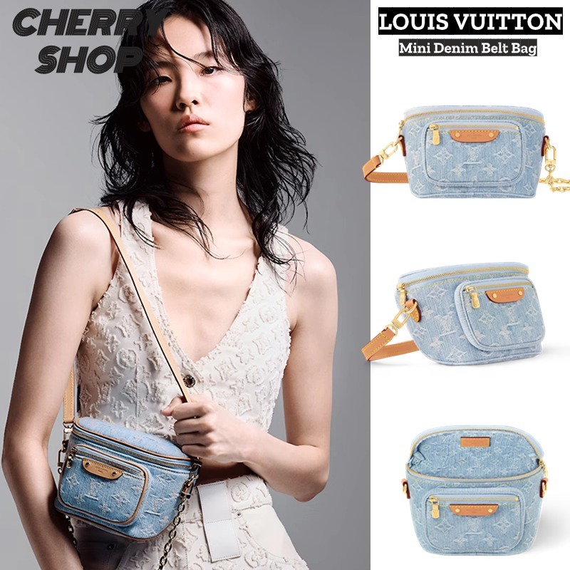 หลุยส์วิตตอง Louis Vuitton Mini Denim Belt Bag กระเป๋าสะพายไหล่ผู้หญิง