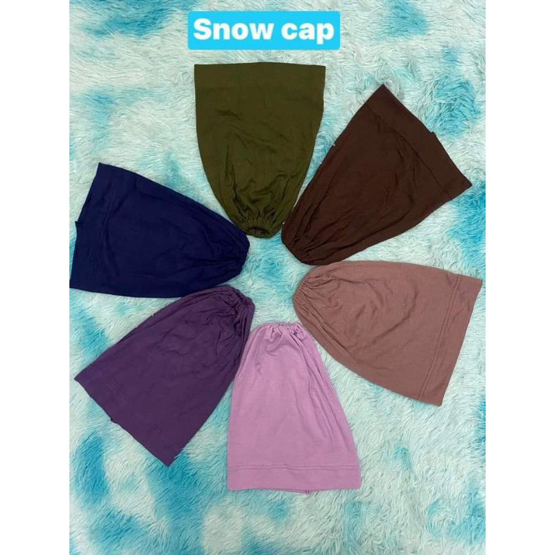 🧕Snow cap🧕 หมวกในมุสลิม เนื้อผ้าเรย่อน ฮิญาบด้านใน