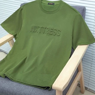 knowyou เสื้อยืดแขนสั้นผู้ชายลายอักษรปั๊มนูน สวมใส่สบาย พร้อมส่งM-2XL