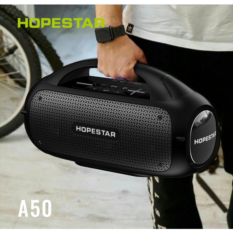 (งานแท้) HOPESTAR A50 ลำโพงบลูทูธ เบสแน่น ฟรีไมค์ลอย (80W) ลำโพงพกพา แบตในตัว Bluetooth speaker