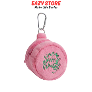 กระเป๋าใส่หูฟัง EAZY Pink Cake กระเป๋าใส่เหรียญ ใส่ AirPods พวงกุญแจขนนุ่ม สีชมพู กระเป๋าจิ๋วน่ารัก Mini Coin Pouch 2026