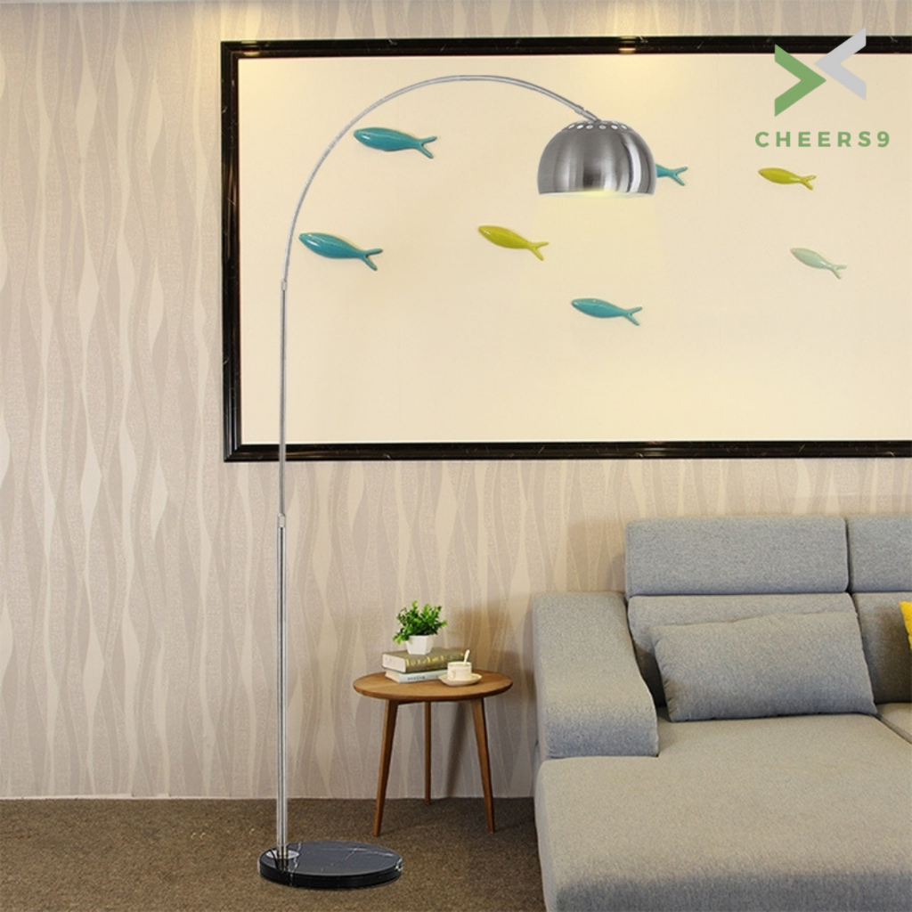 โคมไฟตั้งพื้น โคมไฟโค้ง โคมไฟสูง  Floor Lamp สูง 150 ซม.ปรับได้ สวิทช์เท้าสะดวกและรวดเร็ว cheers9