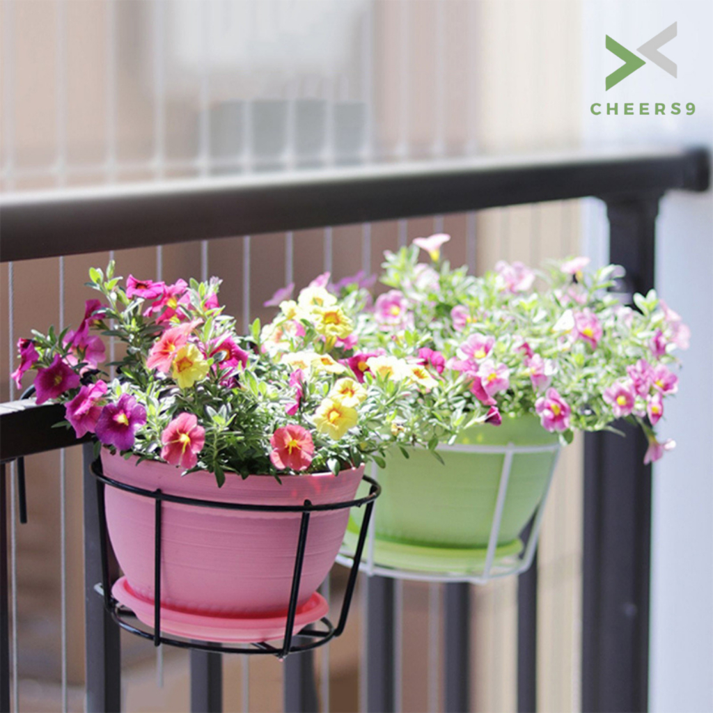 ชั้นวางกระถางต้นไม้แบบเหล็ก กระถางดอกไม้เหล็กดัด สำหรับตกแต่งสวน Cheers9