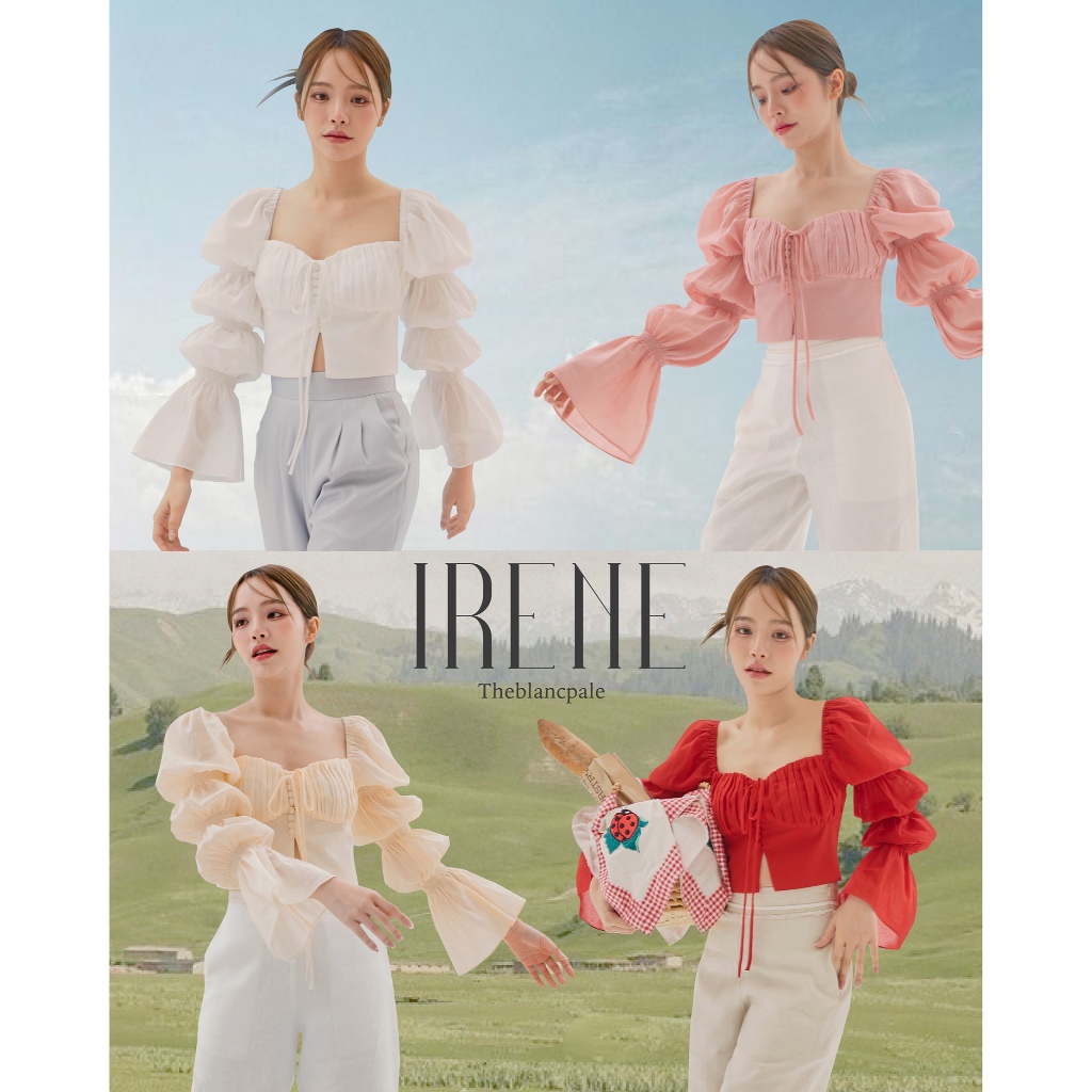 TheBlancPale : IRENE TOP ผ้าพริ้วๆ เนื้อดีใส่สบาย จะสาย ทะเล หรือจะคาเฟ่ได้