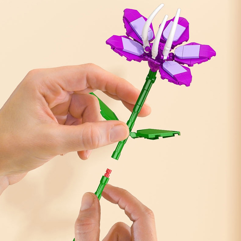 🌷พร้อมส่ง🌷ตัวต่อดอกไม้ ช่อดอกไม้ 48 ตัว มีหลายแบบ ของเล่นเด็ก ของขวัญวันเกิด - รูปที่ 5