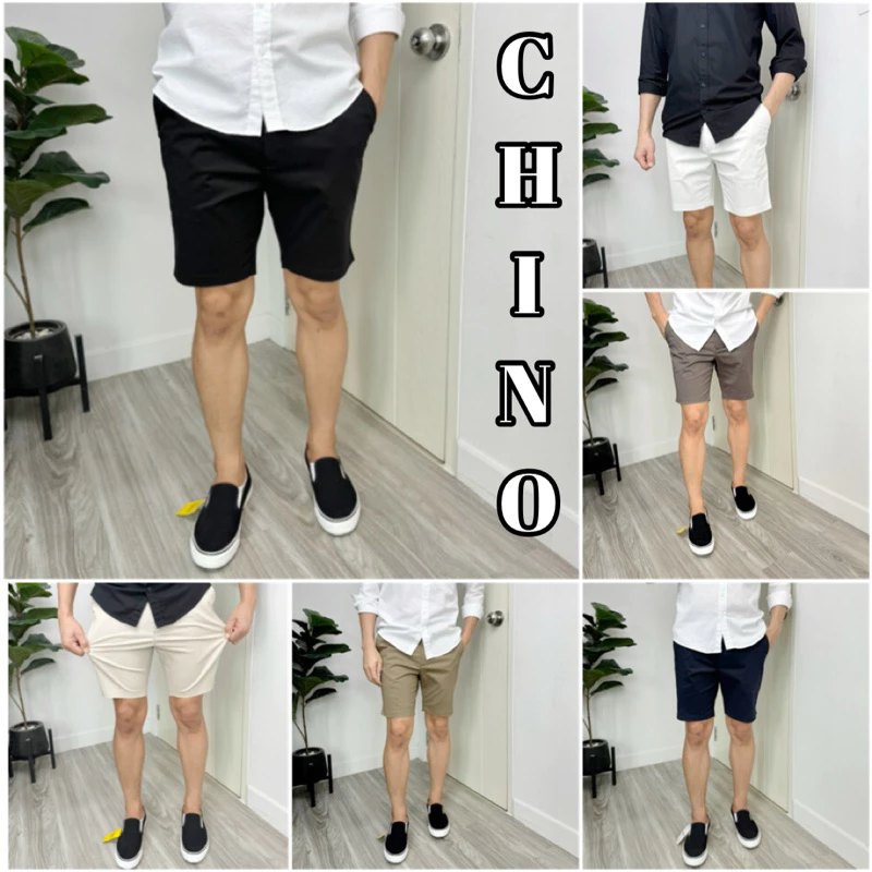 กางเกงขาสั้น CHINOผ้ายืด ความยาว 17“-19”