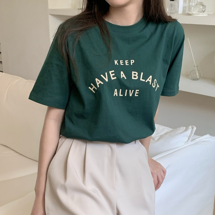 have a blast t-shirts 4color(white,cream,khaki,black) เสื้อยืด ใช้ผ้านิ่มและแข็งแรง