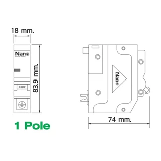 NANO PlugOn เซอร์กิต เบรกเกอร์ NP1 NP2 NP3 เบรคเกอร์ 1P 2P 3P 16A 32A 50A 63A PLUGON