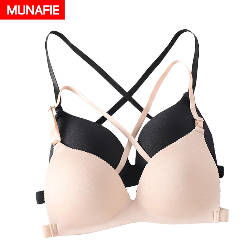 MUNAFIE บราไร้ขอบ บราดันทรง เสื้อในไร้ขอบ เสริมฟองน้ำในตัว No.T107
