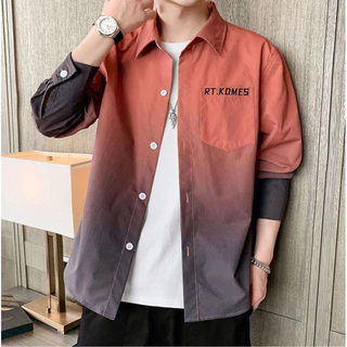 🎉เสื้อเชิ้ตไล่ระดับสีแฟชั่นใหม่👉🏻ล้ำสุดกับดีไซน์ไล่ระดับสีสุดอินเทร์น ไม่เหมือนใคร มี 3 สีให้เลือก