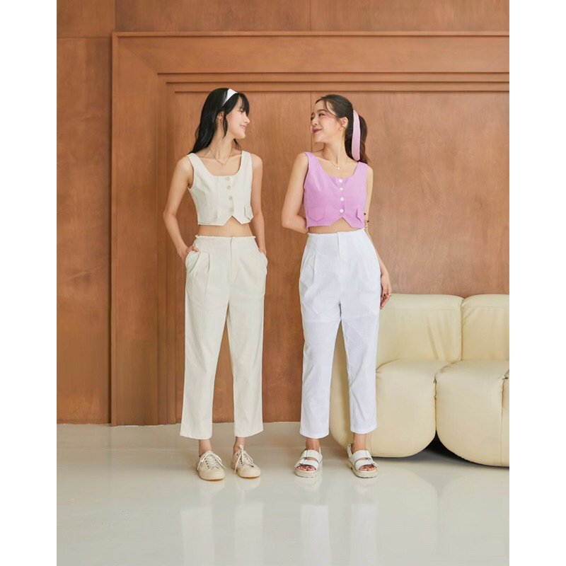 MUMA RAW EDGE WAIST PANTS (LBB39)