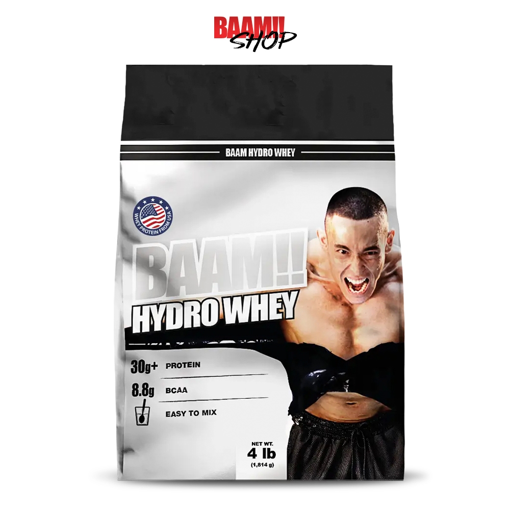 BAAM HYDRO WHEY 4 LB WHEY PROTEIN เวย์โปรตีนไฮโดรไลซ์เพิ่มกล้ามเนื้อ