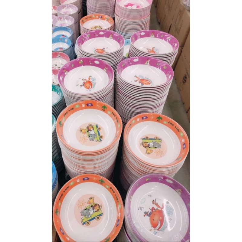 ชามใบบัว ชามเมลามีน ขนาด8นิ้ว