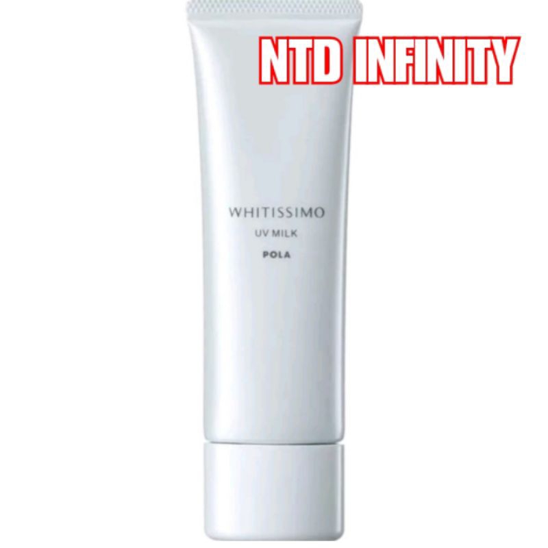 Lot 26/03/2025 Pola Whitissimo UV Milk 50 g. / โพลา ไวท์ทิสสิโม่ ยูวี มิลค์ มิลค์กี้บำรุงผิวสำหรับใช้งานได้ทุกวัน