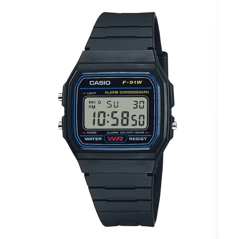 🎉Casio F91 🚚นาฬิการาคาถูก-ราคาส่ง คาสิโอ้เกรดเอ สายยาง ทรงสปอร์ต ระบบดิจิตอล