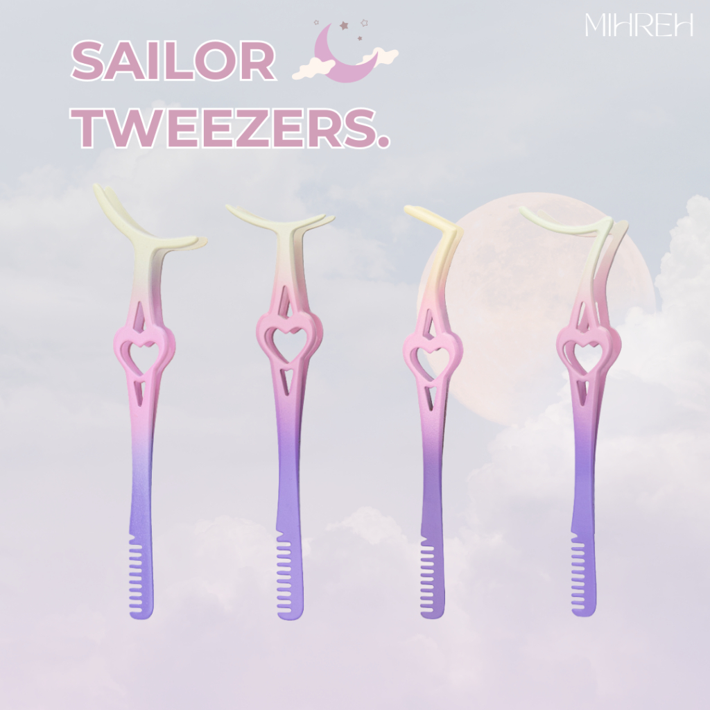 (พร้อมส่ง) แหนบคีบขนตาปลอม Sailor tweezers แหนบติดขนตาปลอม ปลายเป็นหวี