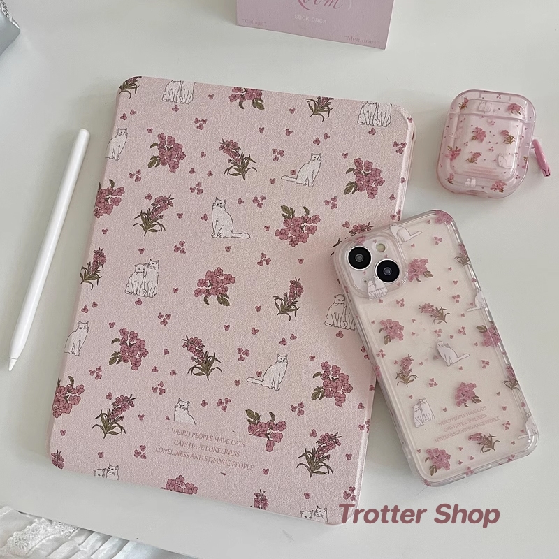 จัดส่งภายใน24ชั่วโมง เคสiPadหมุน 360° Acrylic Air6 Rose Bunny Gen9 เคสไอแพด Air4 Pro11 Air3 mini7