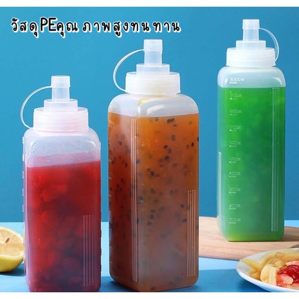 ขวดบีบ พลาสติก กันรั่ว ขนาดใหญ่ เส้นผ่านศูนย์กลาง น้ําผลไม้ ซอส ขวดปรุงรส สําหรับสลัด แยม