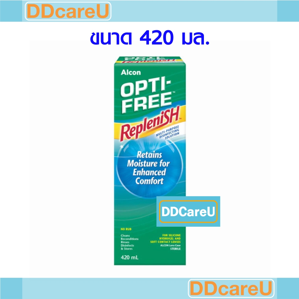 OPTI-FREE REPLENISH 420 ml ออพติ-ฟรี รีเพลนิช น้ำยาล้างคอนแทคเลนส์ 420 มล. Alcon อัลคอน