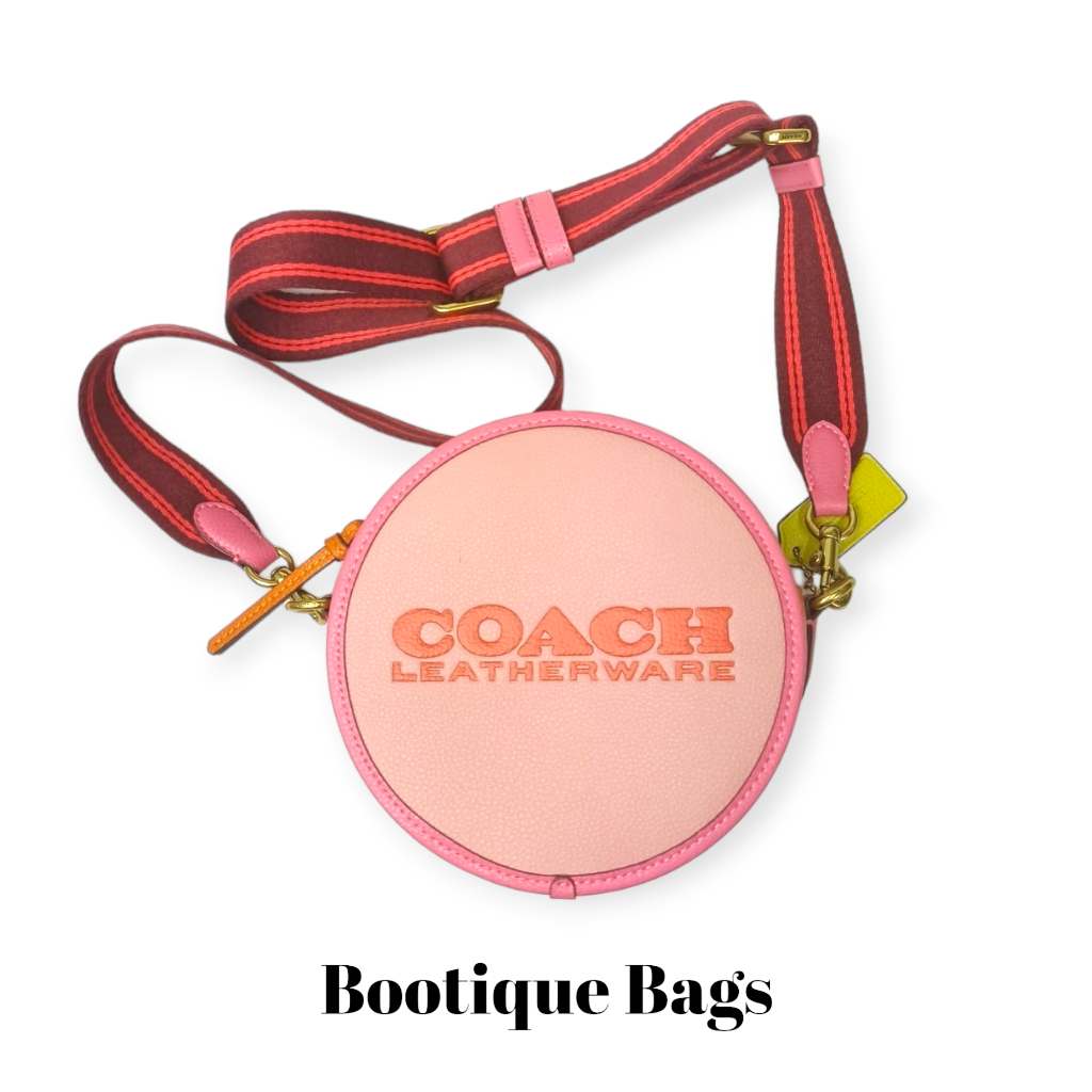 กระเป๋าสะพายข้าง COACH สีชมพู (Pink Kia circle bag) พร้อมส่ง