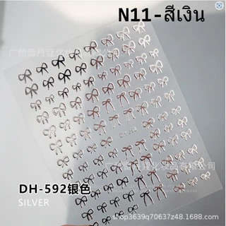 K2.[ุ67 แบบ ให้เลือก ]สติ๊กเกอร์ตกแต่งเล็บ รูปโบว์ รวมสติ๊กเกอร์โบว์ สวยมากกกก [ร้านไทย]