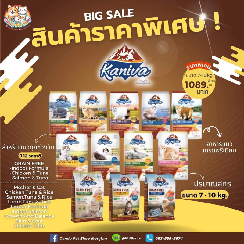 1กระสอบ แถมตุ๊กตาแมวคานิว่า🩷 Kaniva อาหารแมวคานิว่า ✅ขนาด 7-10 kg แถม ตุ๊ดตาแมวคานิว่า พร้อมส่งจ้า