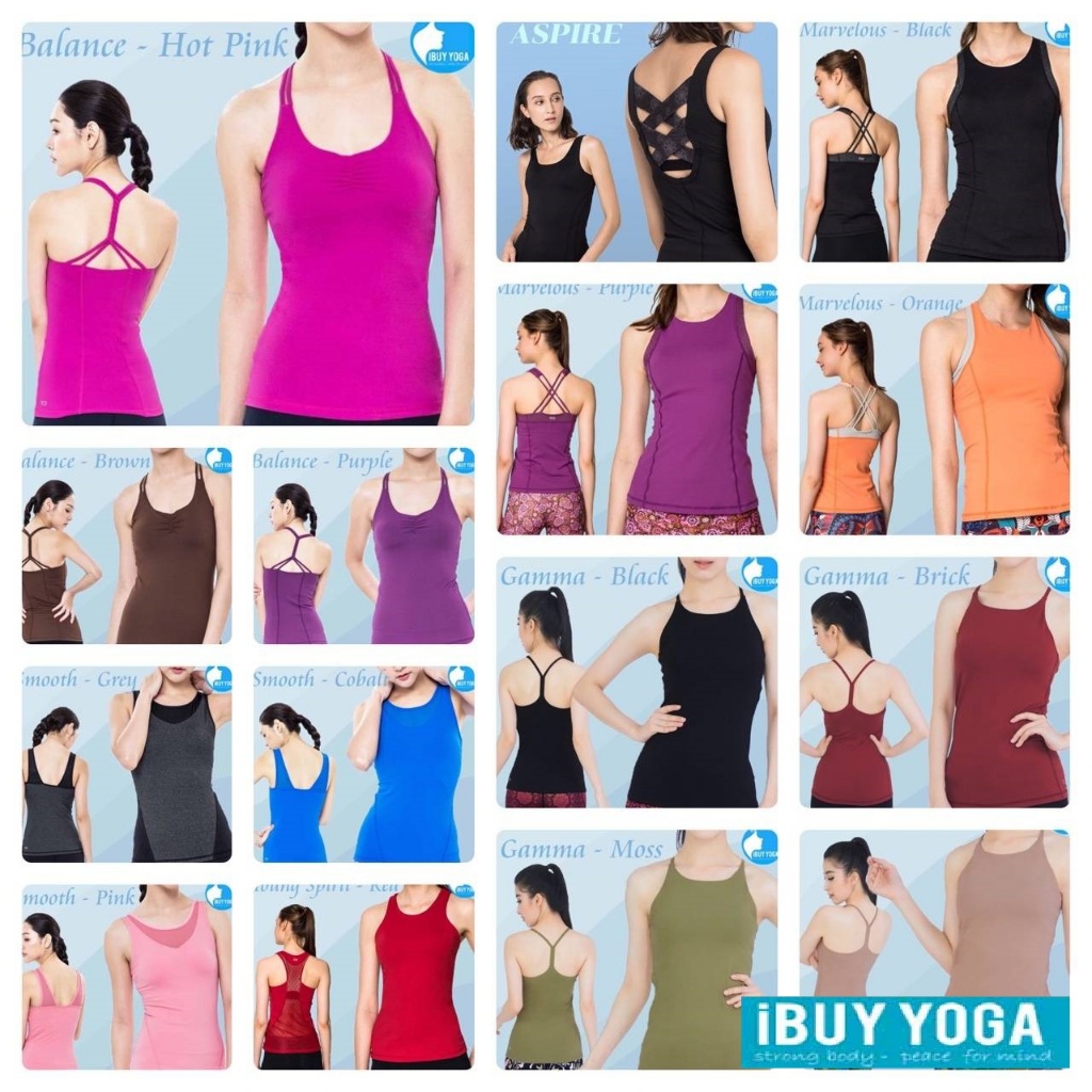 แบรนด์ Fitz เสื้อกล้ามโยคะมีบรา Yoga Tank Top With Bra Pad รุ่น Aspire Smooth Balance เสื้อกล้ามกีฬา