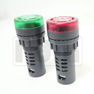 Buzzer Alam 22mm. ไฟแจ้งเตือนกระพริบ แบบมีมีเสียง