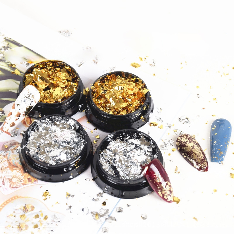 สีมาใหม่ ฟอล์ยติดเล็บ 2สี ฟอล์ยเงิน/ทอง ใช้ตกแต่งเล็บ - รูปที่ 2