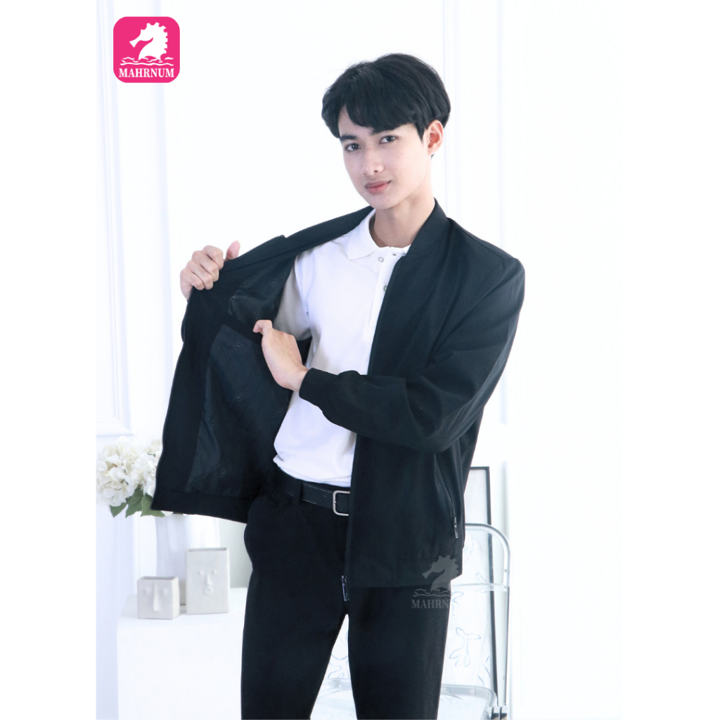 เสื้อแจ็คเก็ต(คอวี ดำ) ปักโลโก้พิมพ์ลายHDตราการรถไฟแห่งประเทศไทย(รฟท.) *ยี่ห้อและหัวซิปจะคละๆกันไปไม่สามารถกำหนดได้* - รูปที่ 3