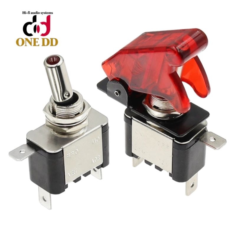 สวิทช์เครื่องบิน 12V 20A DC Dash Toggle SPST ON-OFF LED Flip Up Flick Switch สวิตซ์