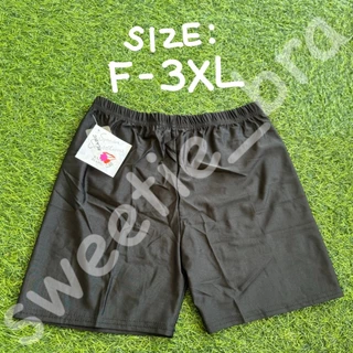 กางเกงซับในขาสั้นสีดำ ผ้าลื่น Nylon (F-3XL)