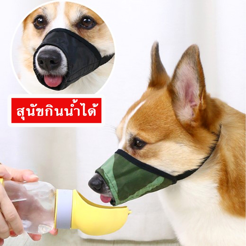 เบอร์ 1-7 ตะกร้อสุนัข ตะกร้อกันเห่า กันกัด ตะกร้อครอบหมา ตะกร้อกันกัดครอบหน้ากากปรับได้ถนัด (สุนัขกินน้ำได้)