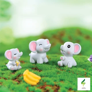 ตุ๊กตาช้างน้อยน่ารัก สำหรับตกแต่งสวนถาด ของเล่น จัดสวน ตู้ปลา ตกแต่งบ้าน คอนโซลรถ อื่นๆ