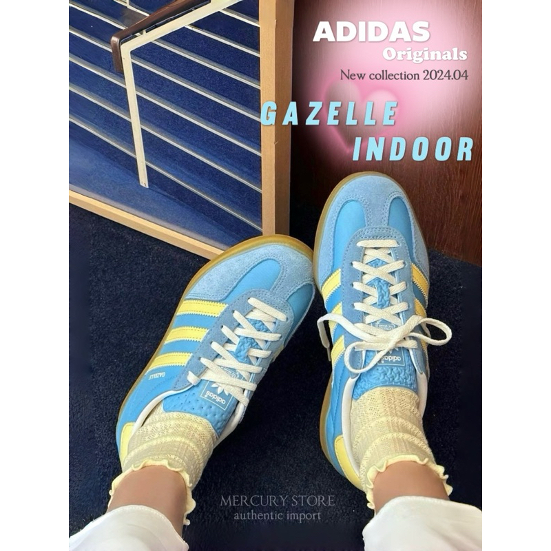 🇰🇷Adidas Originals GAZELLE indoor🩵💛