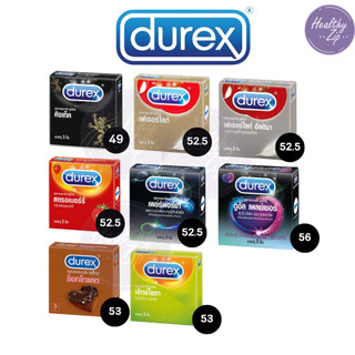 Durex ถุงยางอนามัย ดูเร็กซ์ ถุงยางดูเร็กซ์ ขนาด 49 52.5 53 56 ของแท้ ราคาถูก