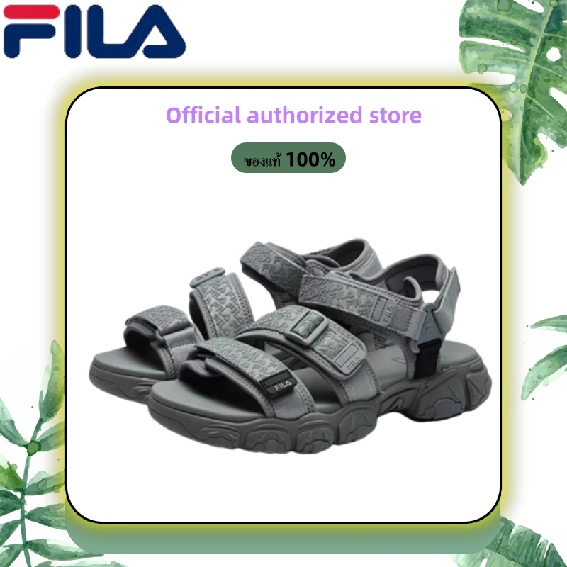 FILA Fluid รองเท้าแตะกีฬา Sandal (ของแท้ 100 %) Leisure sports beach sandals Gray