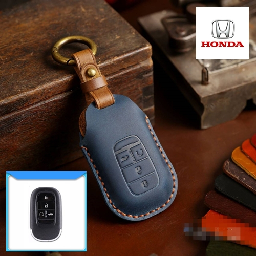 ซองหนังแท้ ใส่กุญแจรีโมทรถยนต์ รุ่นหนังกลับ Honda Civic Hatchback,City HB,WR-V 2022-25
