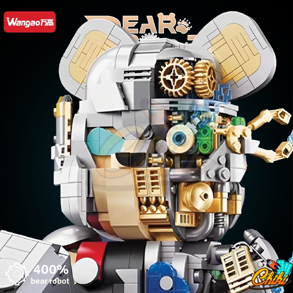[พร้อมส่ง]ชุดตัวต่อ WANGAO188001 - WANGAO188016 BEAR ROBOT MECHANICAL VIOLENCE แบบริคครึ่งโรบอท เท่ากับ 400% - รูปที่ 3