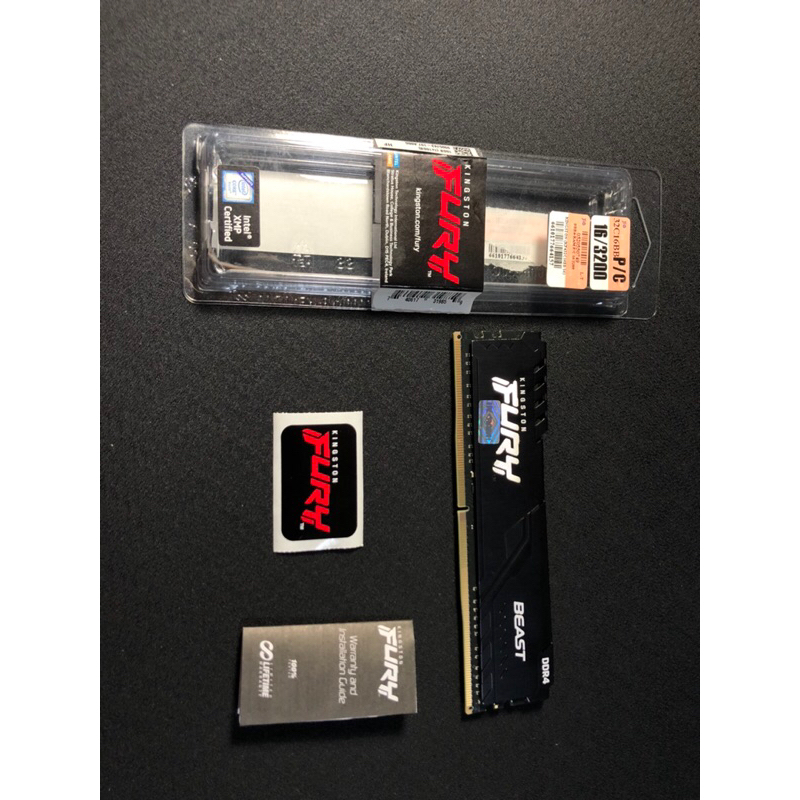 Ram 16GB 3200MHz Kingston Fury Beast DDR4 มือสอง