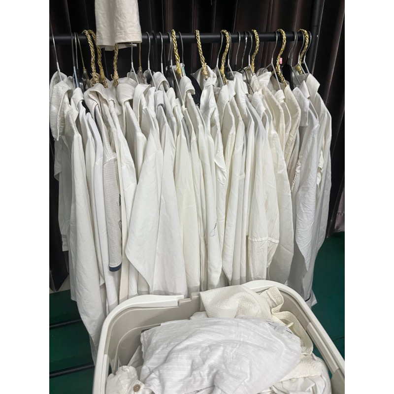 เสื้อขาวยกกระสอบเกรดรวม80ตัว700บาท